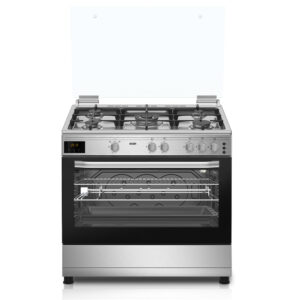 Cocina Svan Gas 87,6cm 89,7cm 62,9cm Inox Electronico 5Q Wok 96L 2P KitGas T.Cristal Grill