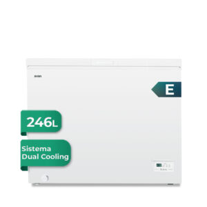 Congelador horizontal Svan Dual Cooling 246L F 84,5cm 95,4cm 61,6cm Blanco Display 1C Modo Super