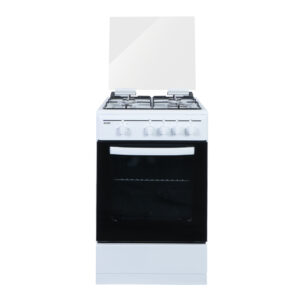 Cocina Svan Gas 87cm 50cm 56,5cm Blanco Manual 4Q 55L 2P KitGas T.Cristal Grill