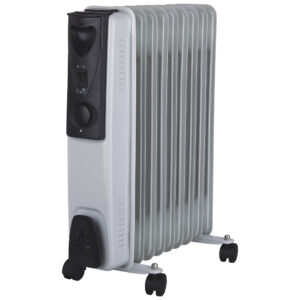 Radiador aceite Svan 9 Elementos 3 Niveles 2000W Blanco y negro Manual