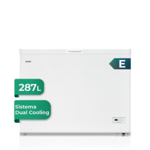 Svan Dual Cooling 287L E 85cm 109cm 62,5cm Congélateur horizontal Blanc Display 1C Super Mode