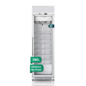 Congelador vertical Horeca Svan No Frost 380L C 205cm 59,5cm 63,5cm Blanco Display Puerta Cristal