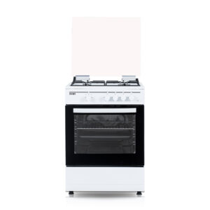 Cocina Svan Gas Butano Dimensiones: 83cm 59,8cm 61cm. Blanco Manual 4Q 59L 2P KitGas T.Cristal