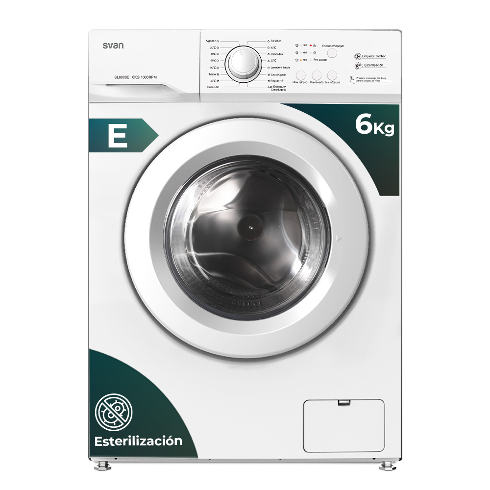 Lavatrice Svan 6kg 1000rpm E 85cm 59,5cm 44cm Bianco Elettronica T.Diamond