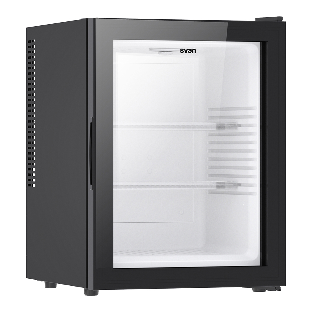 Réfrigérateur Horeca Svan Peltier G 55cm 40,5cm 43,4cm Black Manual Glass Door Door 90º Door