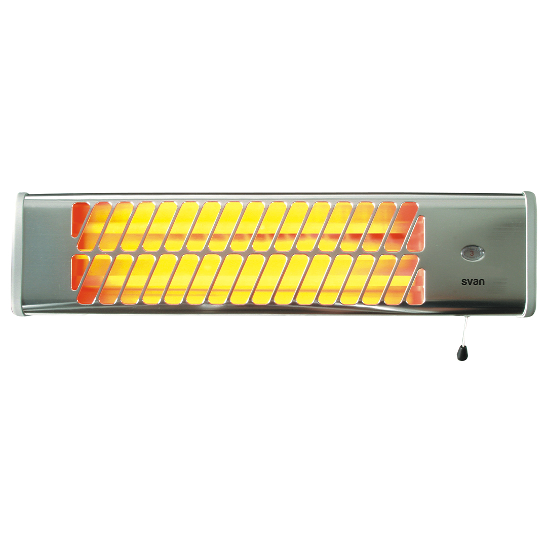 Stufa elettrica alogena Svan 3 livelli 1500W Catena argento