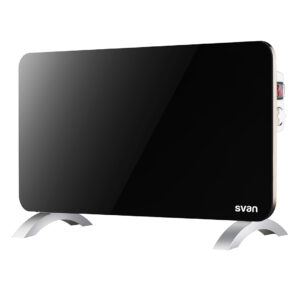 Radiador plano Svan 1 Elemento 2 Niveles 1000W Cristal negro Manual