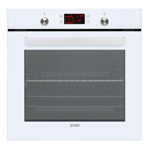 Horno Multifunción Svan 78L A 59,5cm 59,5cm 57,5cm Cristal blanco Display táctil 10P Cortina aire
