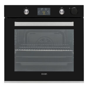 Horno Vapor Svan 78L A 59,5cm 59,5cm 57,5cm Cristal negro Display TFT 12P Cortina aire Auto Cooking
