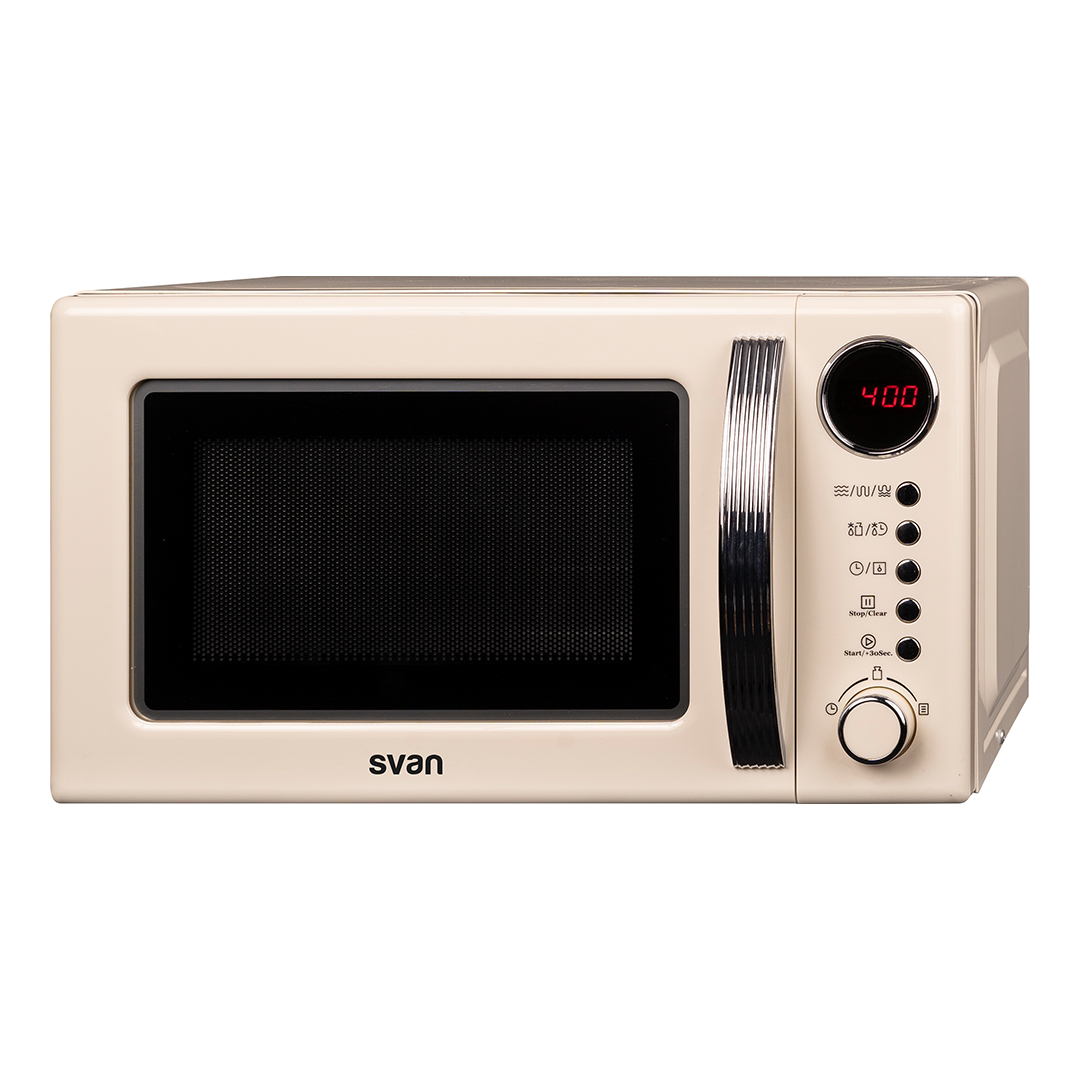 Microonde Grill Svan 20L 70W 25,9cm 44cm 33,5cm Retro crema Display Cottura automatica