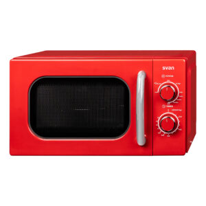 Micro-ondes Grill Svan 20L 700W 25,9cm 44cm 33,5cm Retro rouge Manuel