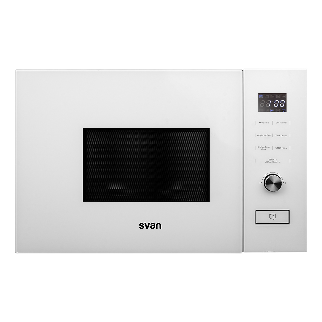 Micro-ondes Gril Svan Integración 20L 800W 38,5cm 59,5cm 31cm Verre blanc Affichage Cuisson automatique