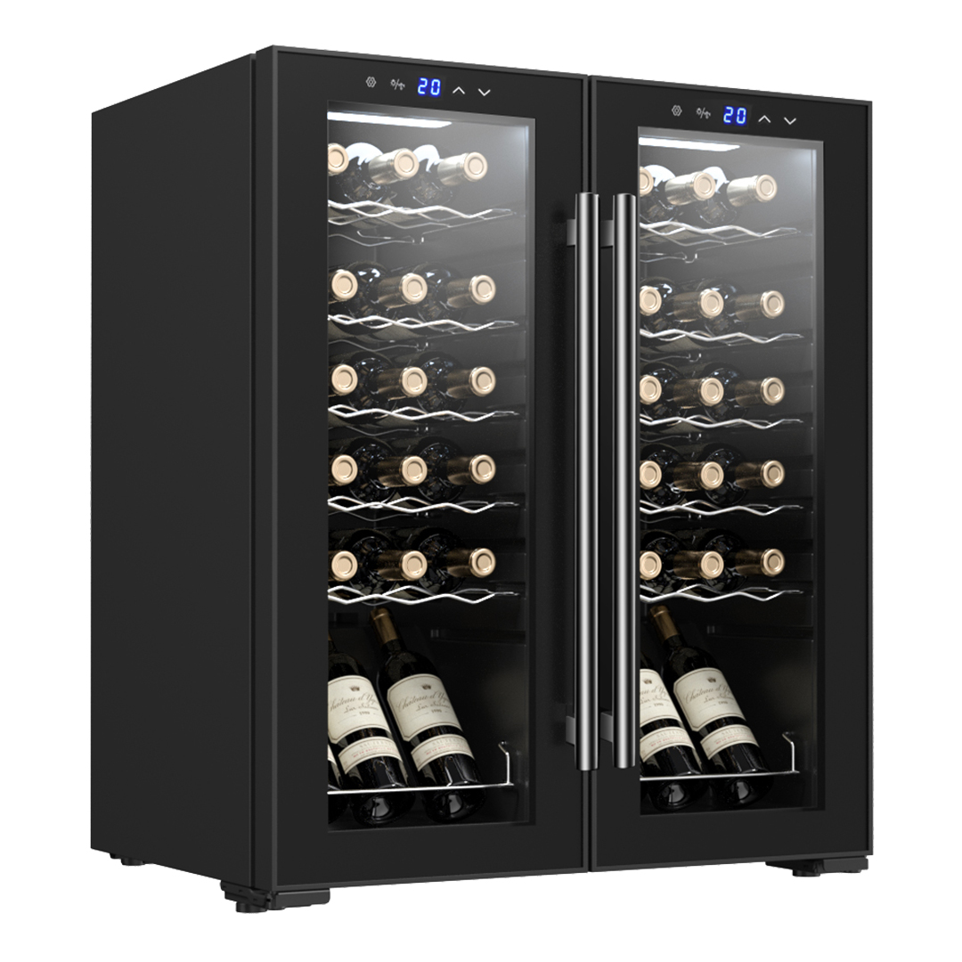 Refroidisseur à vin Svan Cyclic 111L 36Bot G 82,7cm 69,6cm 48,2cm Noir Touch Display Single Zone 2Doors