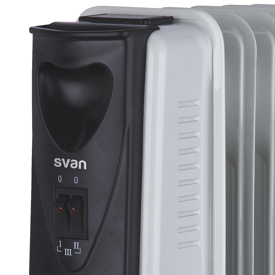 Radiador aceite Svan 9 Elementos 3 Niveles 2000W Blanco y negro Manual - immagine 2