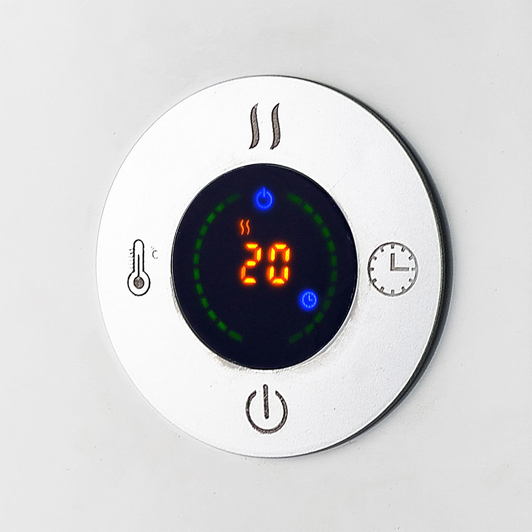 Radiador plano Svan 1 Elemento 2 Niveles 2000W Blanco Táctil Display LED Mando Temporizador - immagine 2