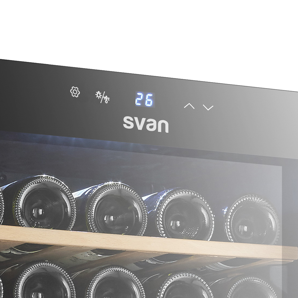 Vinoteca Svan Cíclico 154L 55Bot G 126,2cm 51cm 48cm Negro Display táctil Única Zona 1Puerta – Image 2