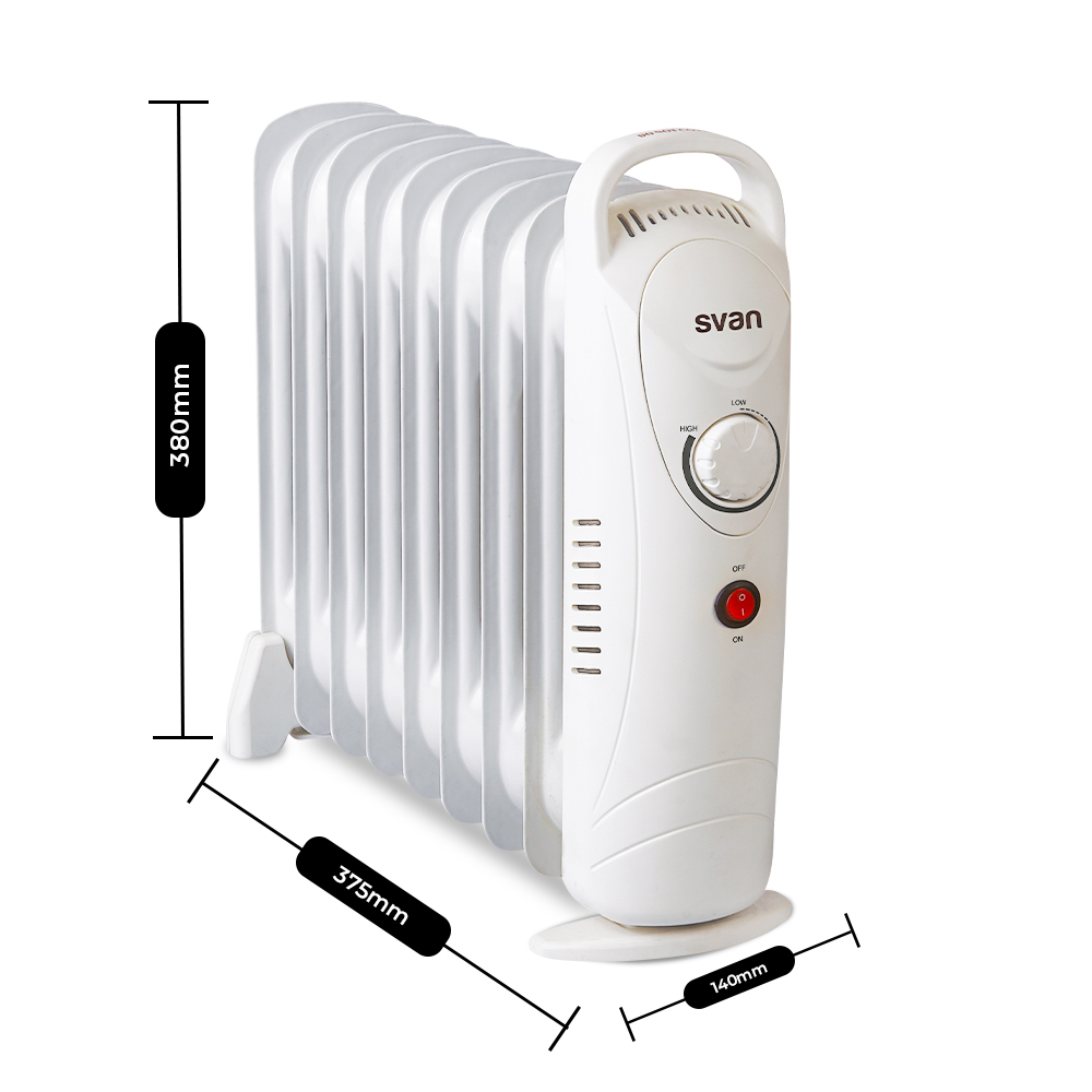 Radiador aceite Svan 9 Elementos 900W Blanco Manual - Imagen 3