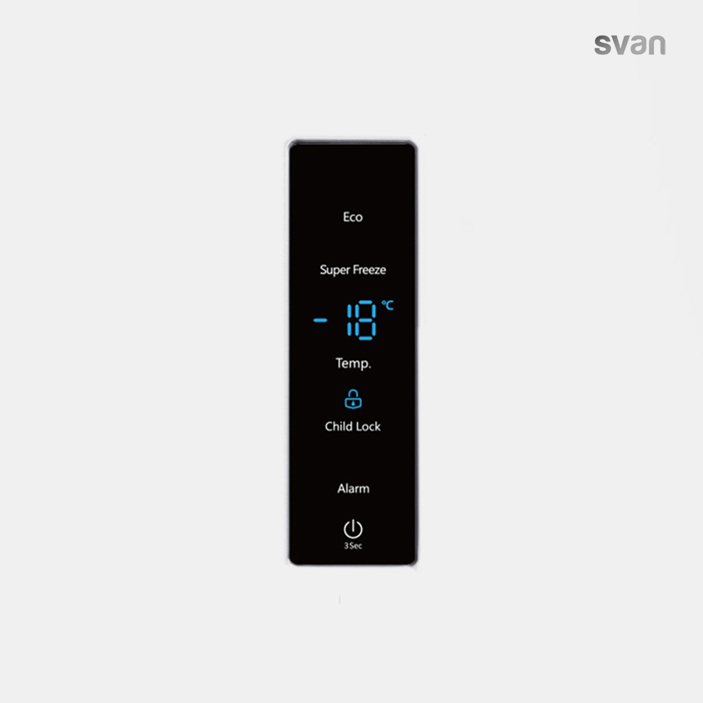 Congelador vertical Svan No Frost 274L E 185,5cm 59,5cm 71,5cm Blanco Display táctil Modo Eco - immagine 4