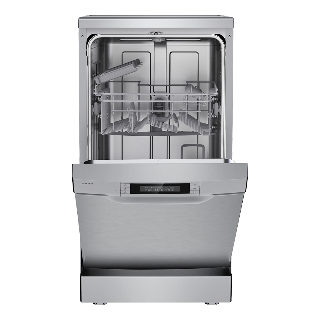 Lavavajillas Svan 9sets E 84,5cm 44,8cm 61cm Inox Display 2B 7P Sec.Residual Media Carga - immagine 4