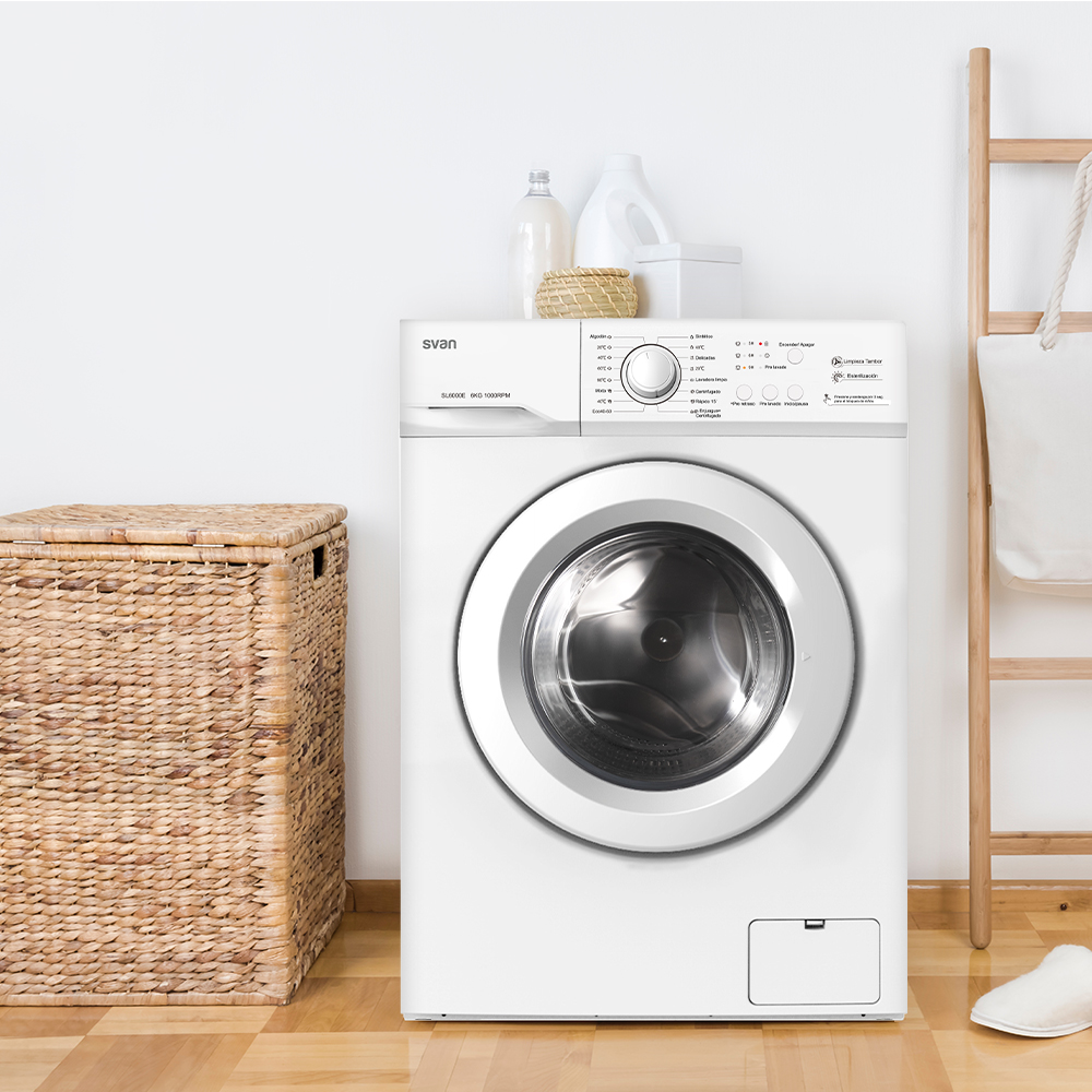 Lavadora Svan 6kg 1000rpm E 85cm 59,5cm 44cm Blanco Electrónico T.Diamante - immagine 4