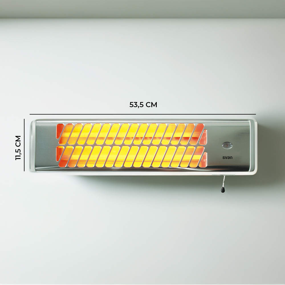 Estufa eléctrica Halógena Svan 3 Niveles 1500W Plata Cadena - immagine 3