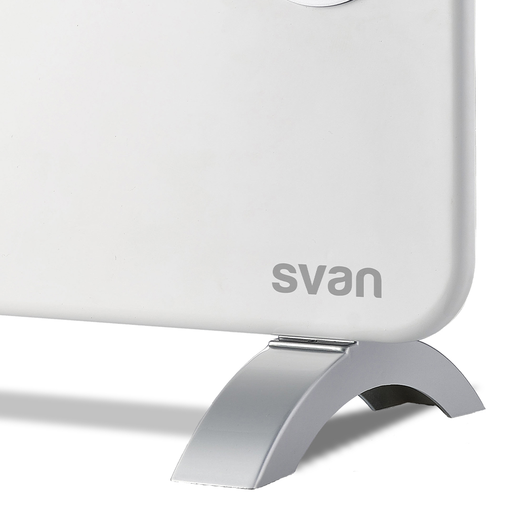 Radiador plano Svan 1 Elemento 2 Niveles 2000W Blanco Táctil Display LED Mando Temporizador - immagine 3