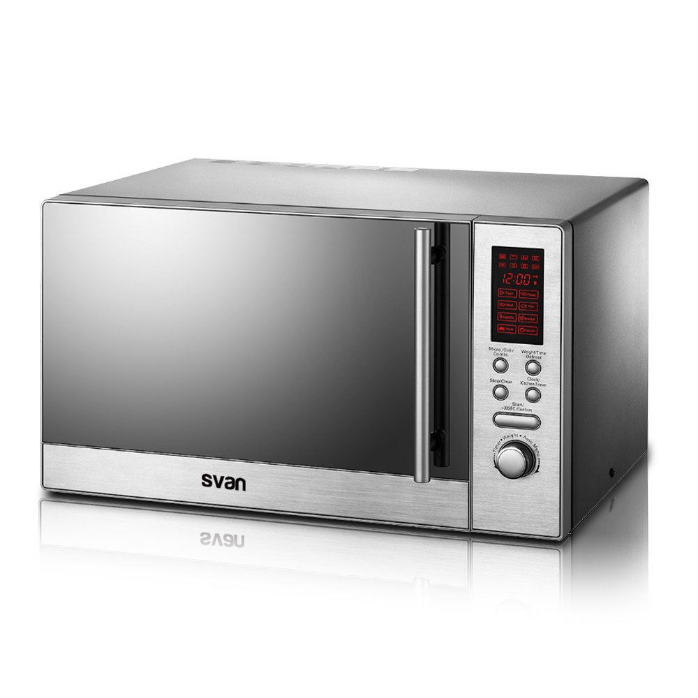 Microondas Grill Svan 23L 800W 29,3cm 53,6cm 43,6cm Inox Display Auto Cooking - immagine 3