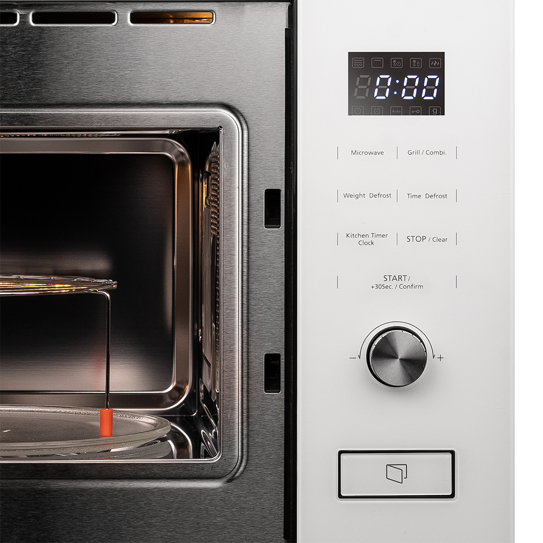 Microondas Grill Svan Integración 20L 800W 38,5cm 59,5cm 31cm Cristal blanco Display Auto Cooking – Image 3