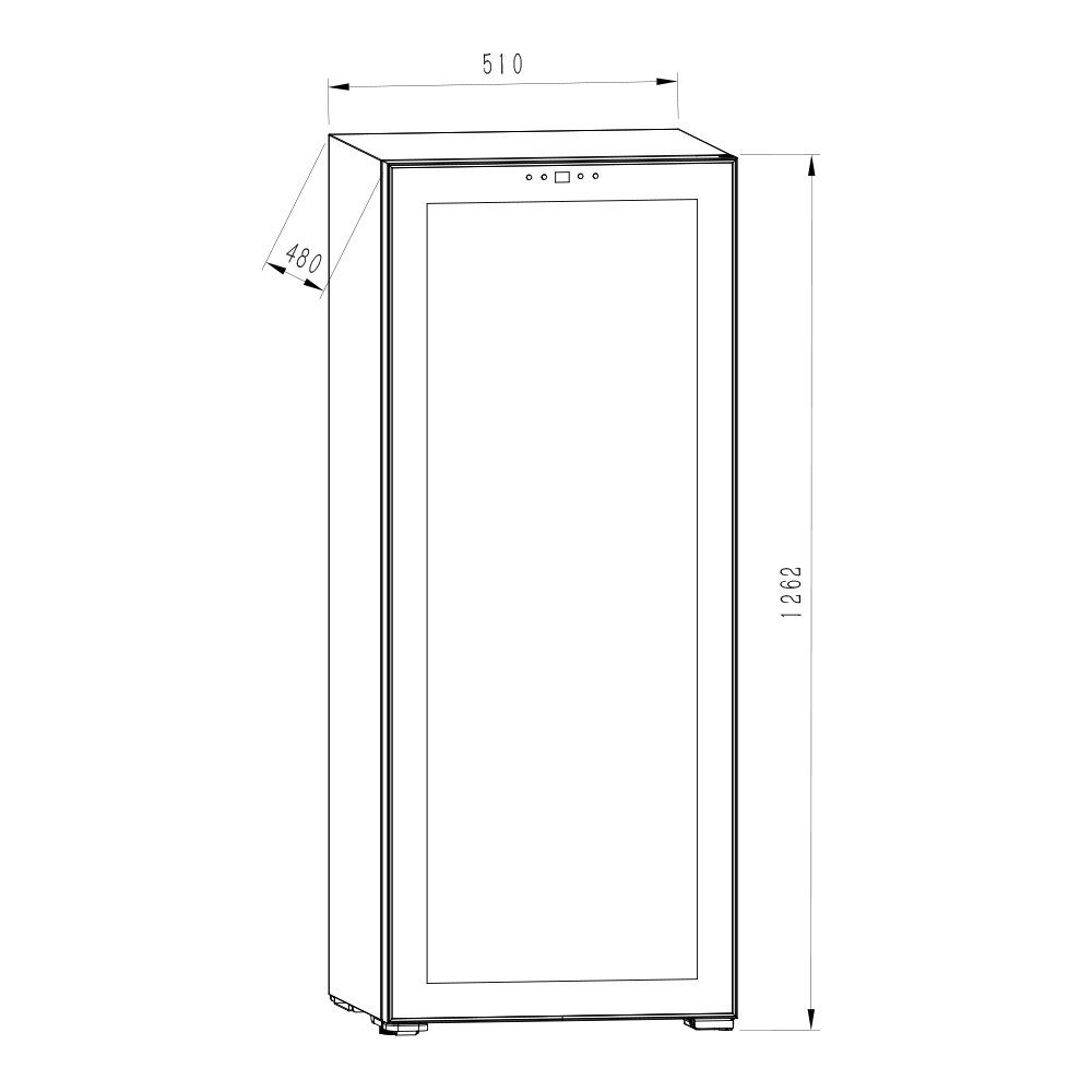 Vinoteca Svan Cíclico 154L 55Bot G 126,2cm 51cm 48cm Negro Display táctil Única Zona 1Puerta – Image 3