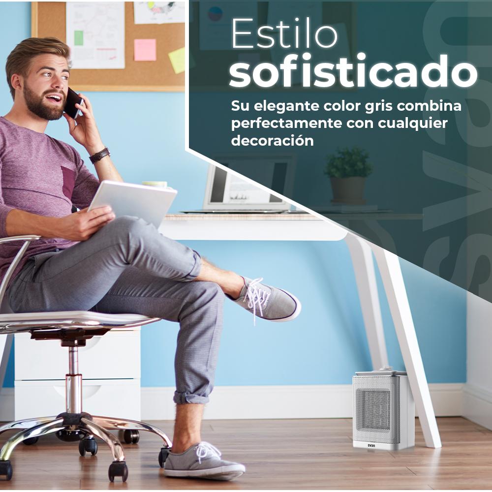 Estufa cerámica Svan 3 Niveles 1500W Blanco Manual Oscilación - immagine 4
