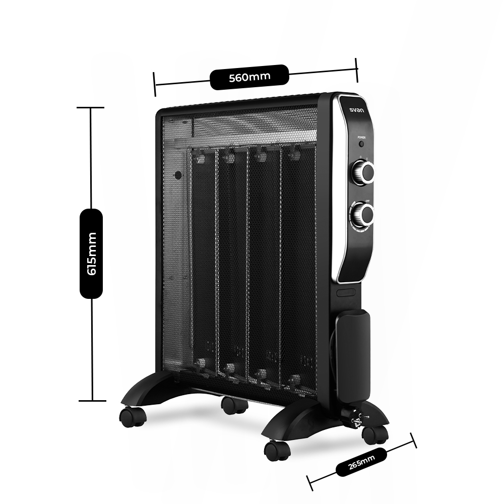 Radiador mica Svan 4 Elementos 2 Niveles 2000W Negro Manual - immagine 4