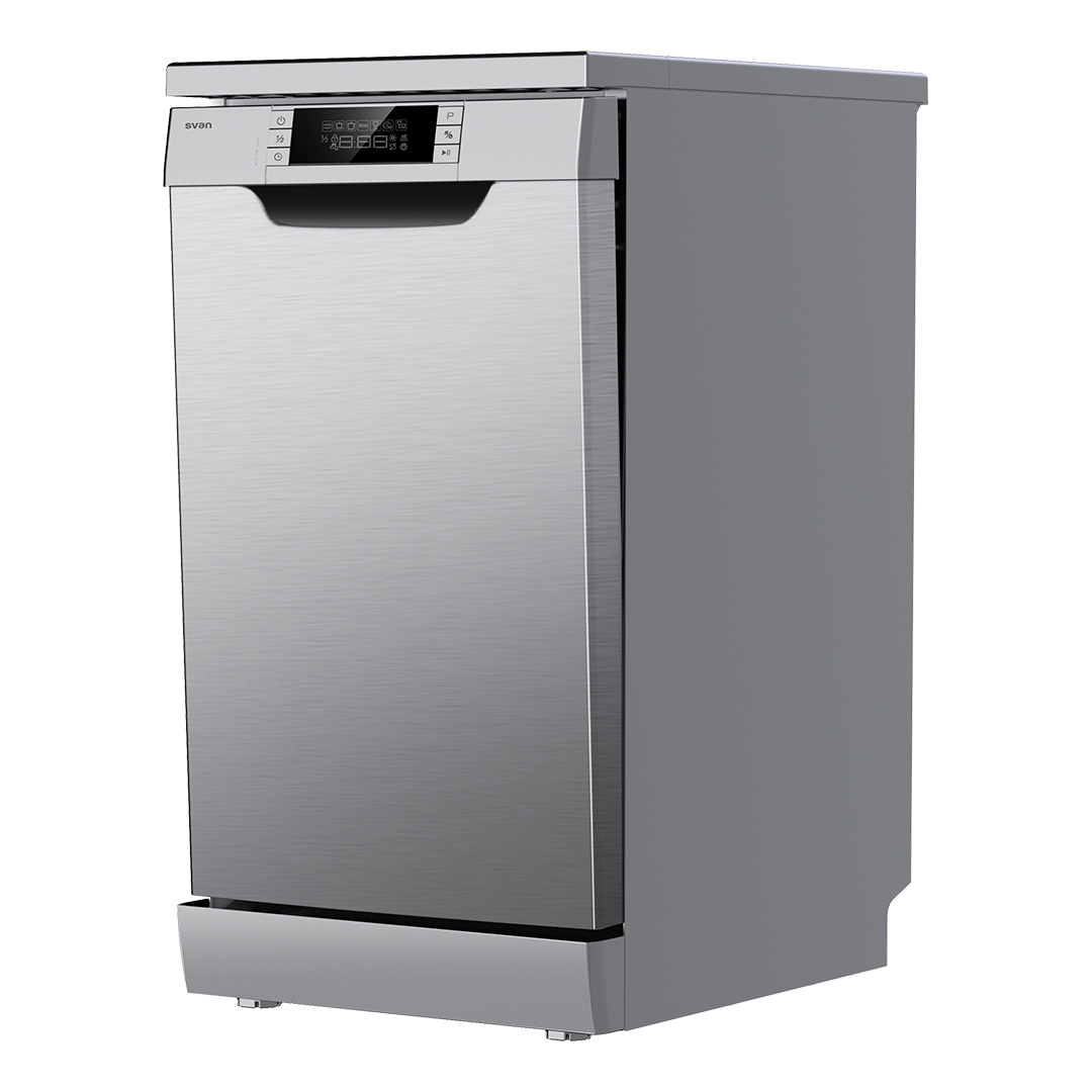 Lavavajillas Svan 9sets E 84,5cm 44,8cm 61cm Inox Display 2B 7P Sec.Residual Media Carga - immagine 5