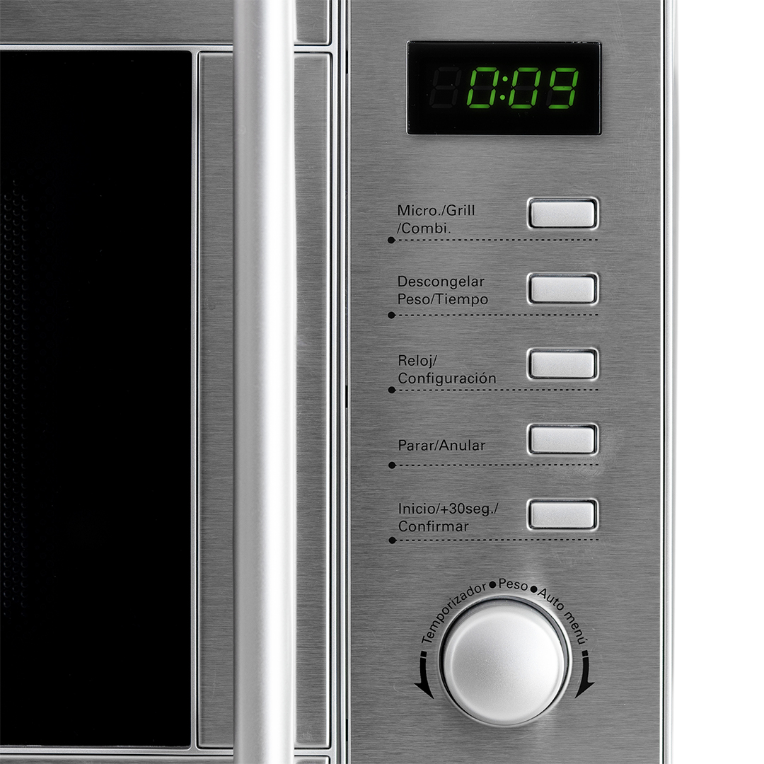 Microondas Grill Svan 20L 700W 25,8cm 44cm 35,6cm Inox Display Auto Cooking - immagine 4