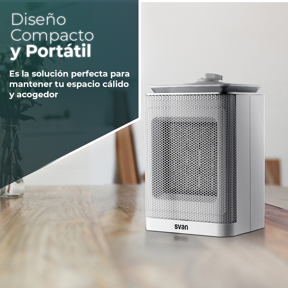 Estufa cerámica Svan 3 Niveles 1500W Blanco Manual Oscilación - immagine 5