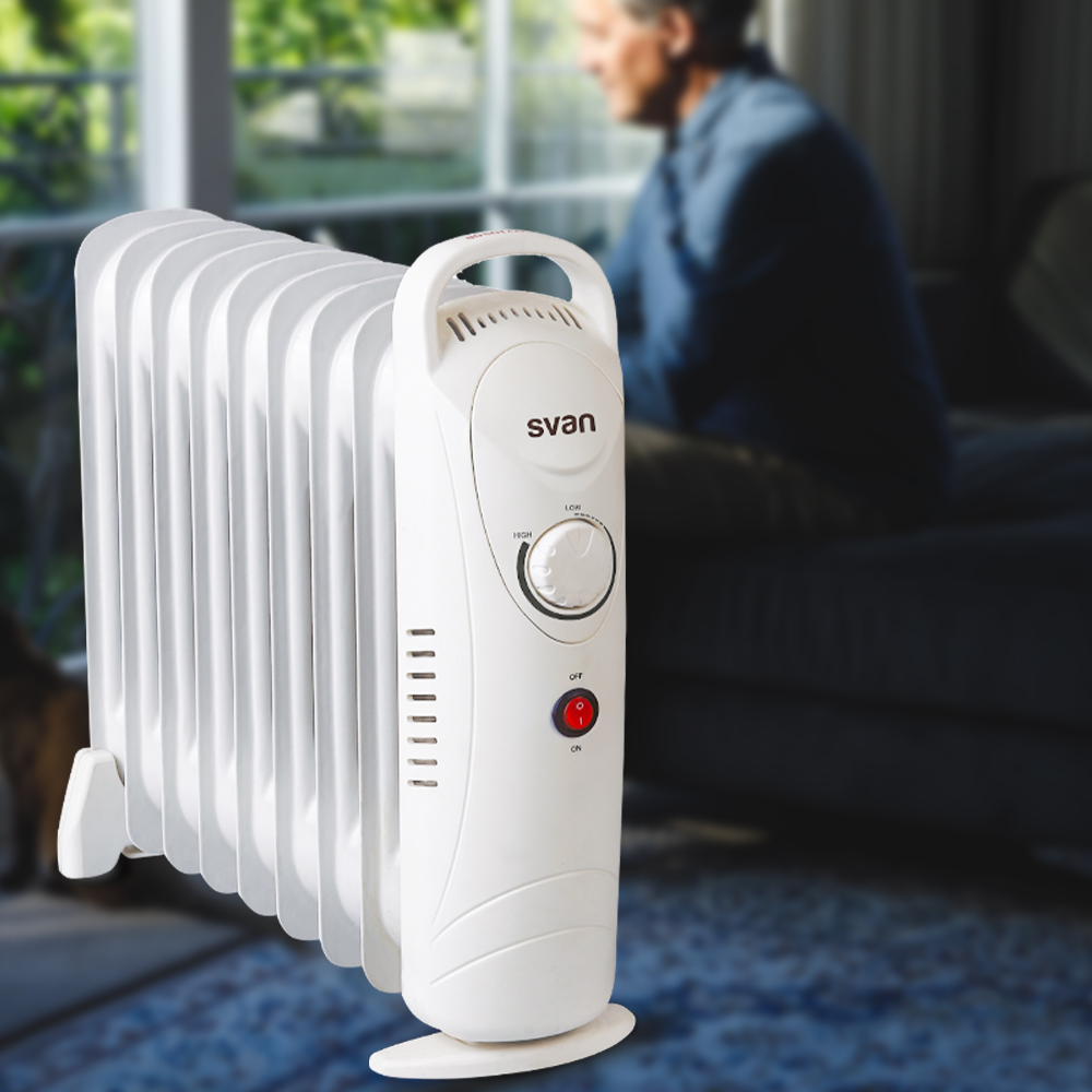 Radiador aceite Svan 9 Elementos 900W Blanco Manual - Imagen 5