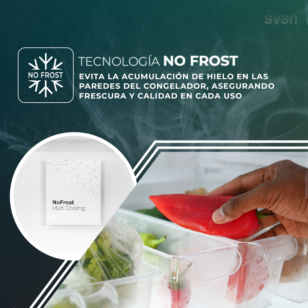 Combi Integración Svan No Frost E 177cm 54cm 54,5cm Blanco Display Modo Eco Modo Super Puerta 90º – Image 8