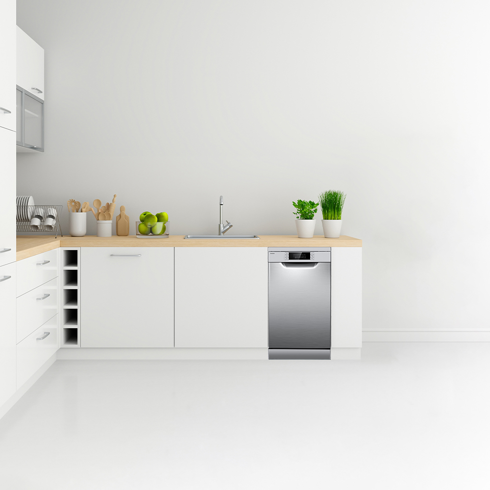 Lavavajillas Svan 9sets E 84,5cm 44,8cm 61cm Inox Display 2B 7P Sec.Residual Media Carga - immagine 9