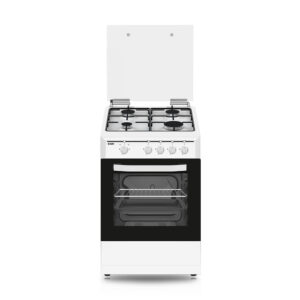 Fornello a gas Butano Svan Dimensioni: 87cm 50cm 56,5cm. Bianco Manuale 4Q 43L 2P KitGas Vetro T.Grill Sicuro Chiuso