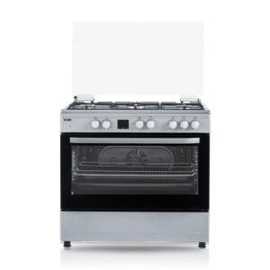 Cocina Svan Mixta Gas Butano Dimensiones: 80cm 89,8cm 60,1cm. Inox Manual 5Q Wok 97L 9P KitGas T.Cristal Rustipollo Turbo Grill