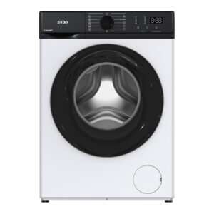 Lavadora Svan,Capacidad 6kg 1200rpm, Clase A. Dimensiones: 84,5cm 59,8cm 40,5cm. Color Blanco, Control con Display. Motor Inverter. Programas: Vapor.