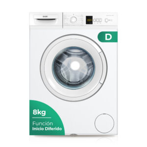 Lave-linge Svan 8kg 1200rpm D 84,5cm 59,7cm 52,7cm Blanc Affichage antiallergique C.Boomerang