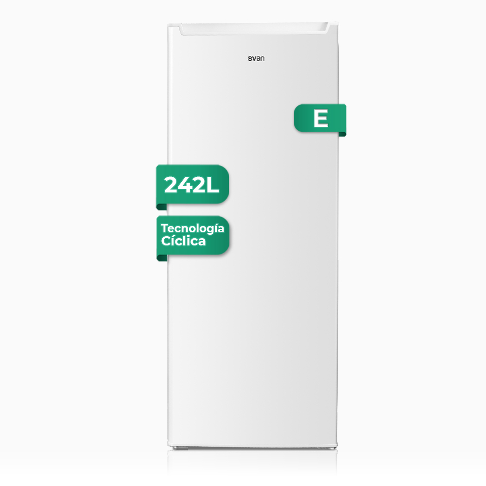 Réfrigérateur Svan Cyclic 242L E 143cm 54,5cm 55,5cm Blanc Manuel