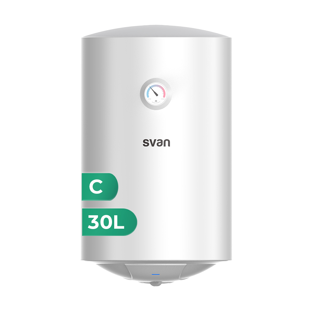 Chaudière électrique Svan Vertical 30L 1500W C 60cm 34cm 37,5cm Manuel Blanc
