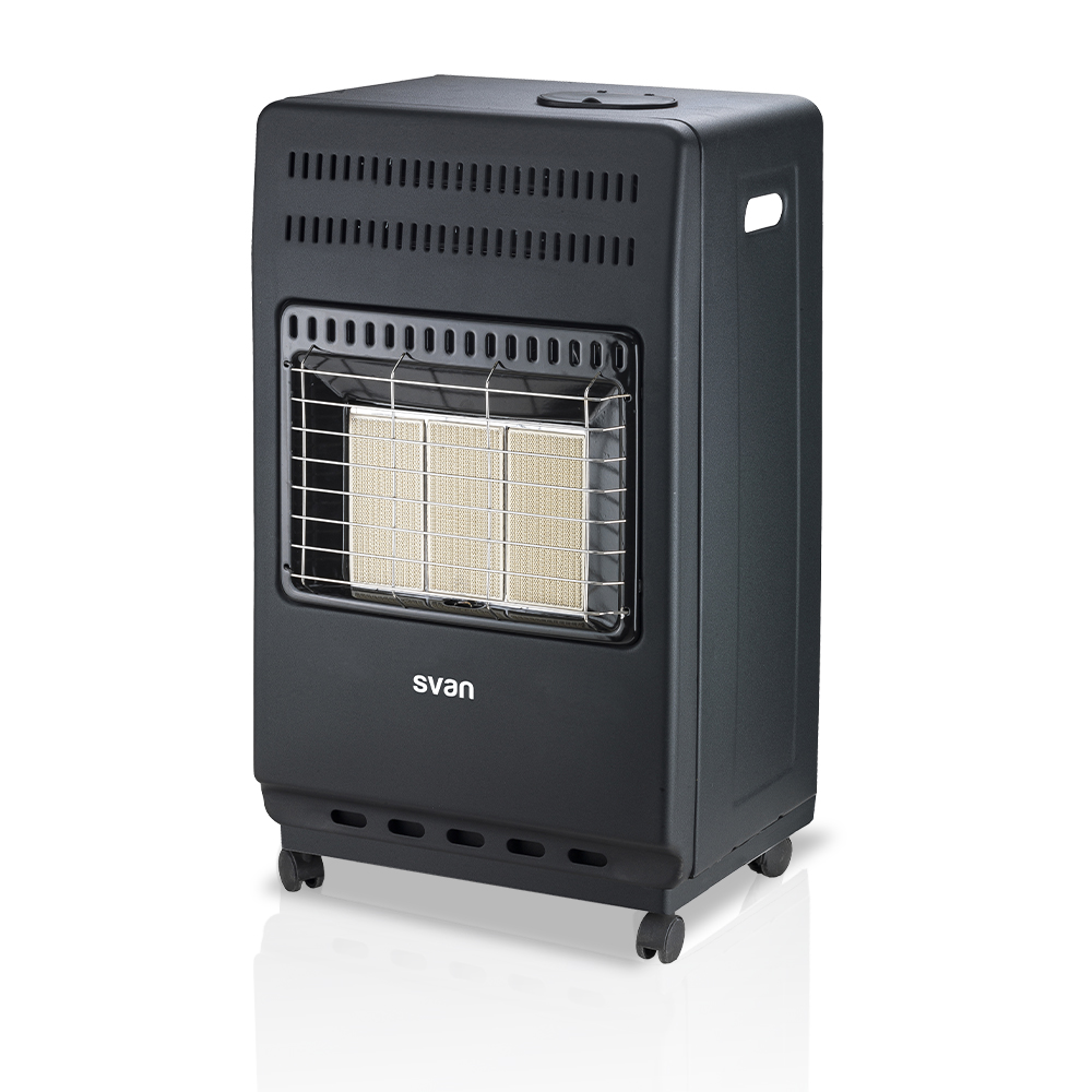 Stufa a gas a infrarossi a butano Svan 4200W Nero Accensione automatica manuale