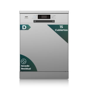 Lavavajillas Svan 15sets D 84,5cm 59,8cm 59,8cm Inox Display 3B 8P Sec.Residual Dual Wash