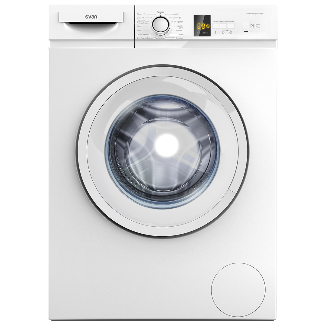Lavatrice Svan 6kg 1000rpm D 84,3cm 59,6cm 49,7cm Bianco Display antiallergico C.Boomerang