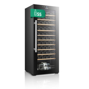 Cantina Vino Svan Cyclic 154L 55Bot G 126,2cm 51cm 48cm Nero Display touch Zona unica 1Porta