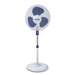 "Svan Floor Fan 16"" 40W White and blue Manual 3V Oscillation"."