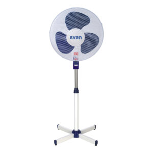 "Svan Floor Fan 16"" 40W Blanc et bleu Manuel 3V Oscillant Multiposition"."