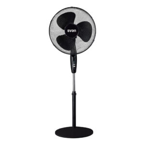 Ventilador Pie Svan 16 in 50W Negro Manual 3V Oscilación